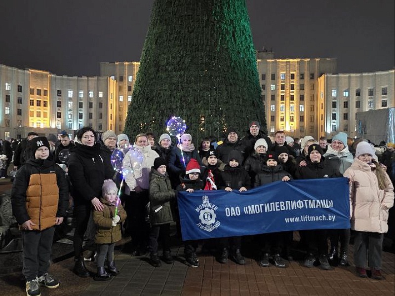 Главная елка Могилевской области засияла множеством праздничных огней